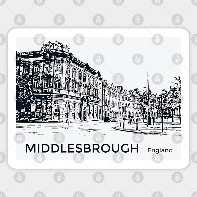 Middlesbrough England Sticker by Lakeric